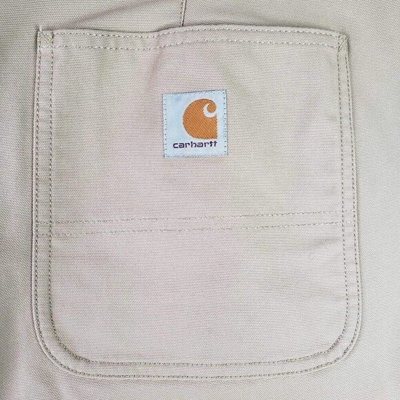 Carhartt Cargo Shorts Mens Size 46 Heavy Canvas Cotton Relaxed Khaki Tan - Picture 7 of 10